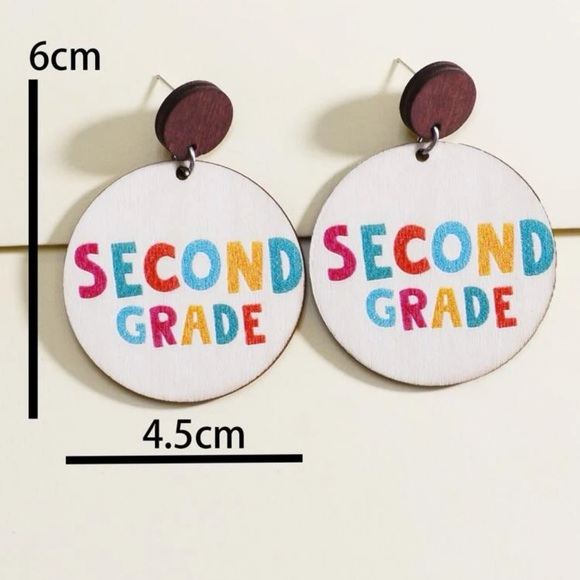 2nd Grade School Earrings 📝 - Picture 2 of 5